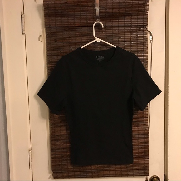 Spanx Cotton Spandex Compression Undershirt Black Xl - Picture 1 of 3
